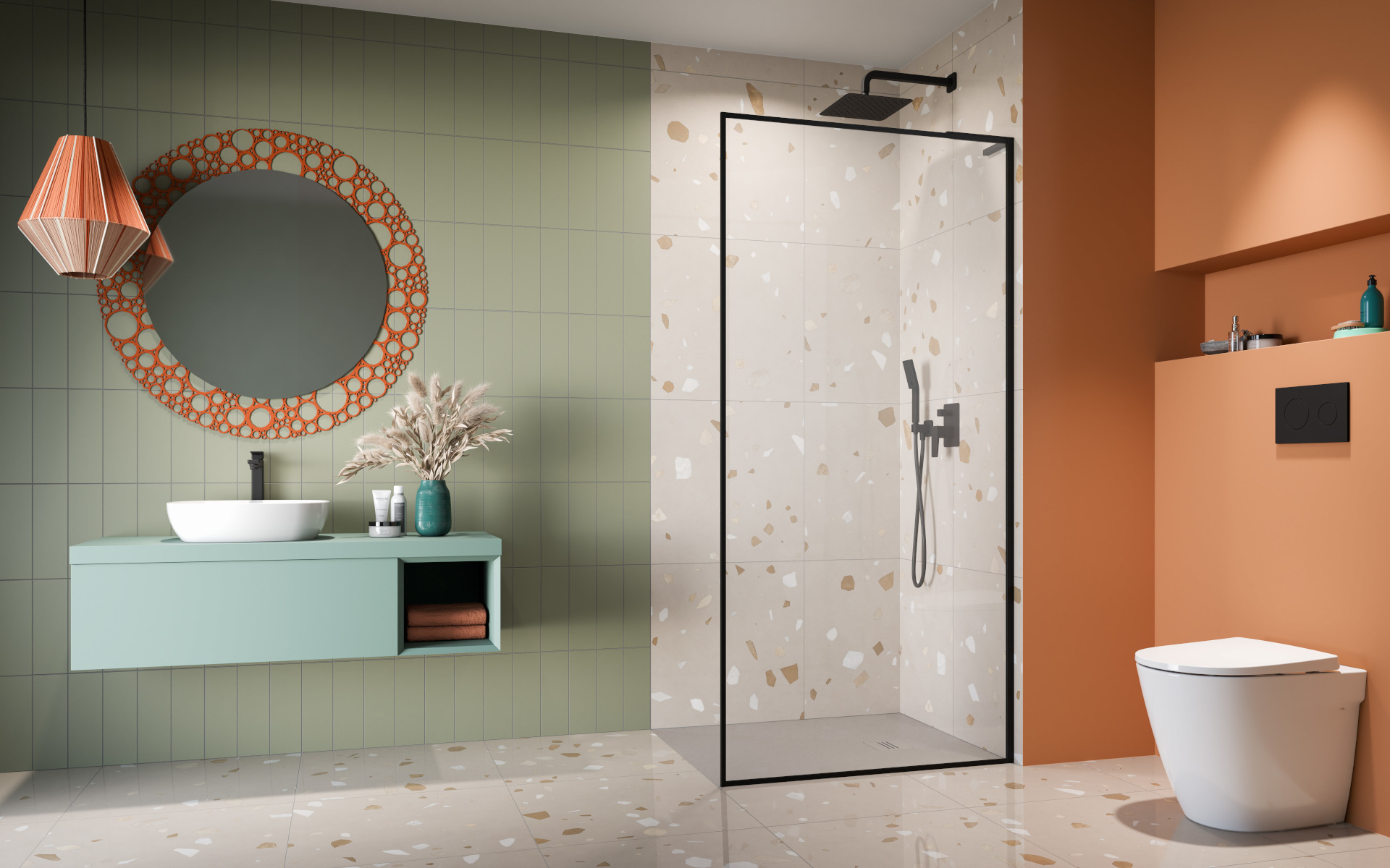 Одинарная стеклянная панель walk-in