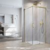 Cabină de duș Idea Brushed Gold KDD - poză 1 Cabină de duș Idea Brushed Gold KDD - poză 1