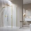 Душевая кабина Idea Brushed Gold KDJ - 1000x1400 mm - фото 1 Душевая кабина Idea Brushed Gold KDJ - 1000x1400 mm - фото 1