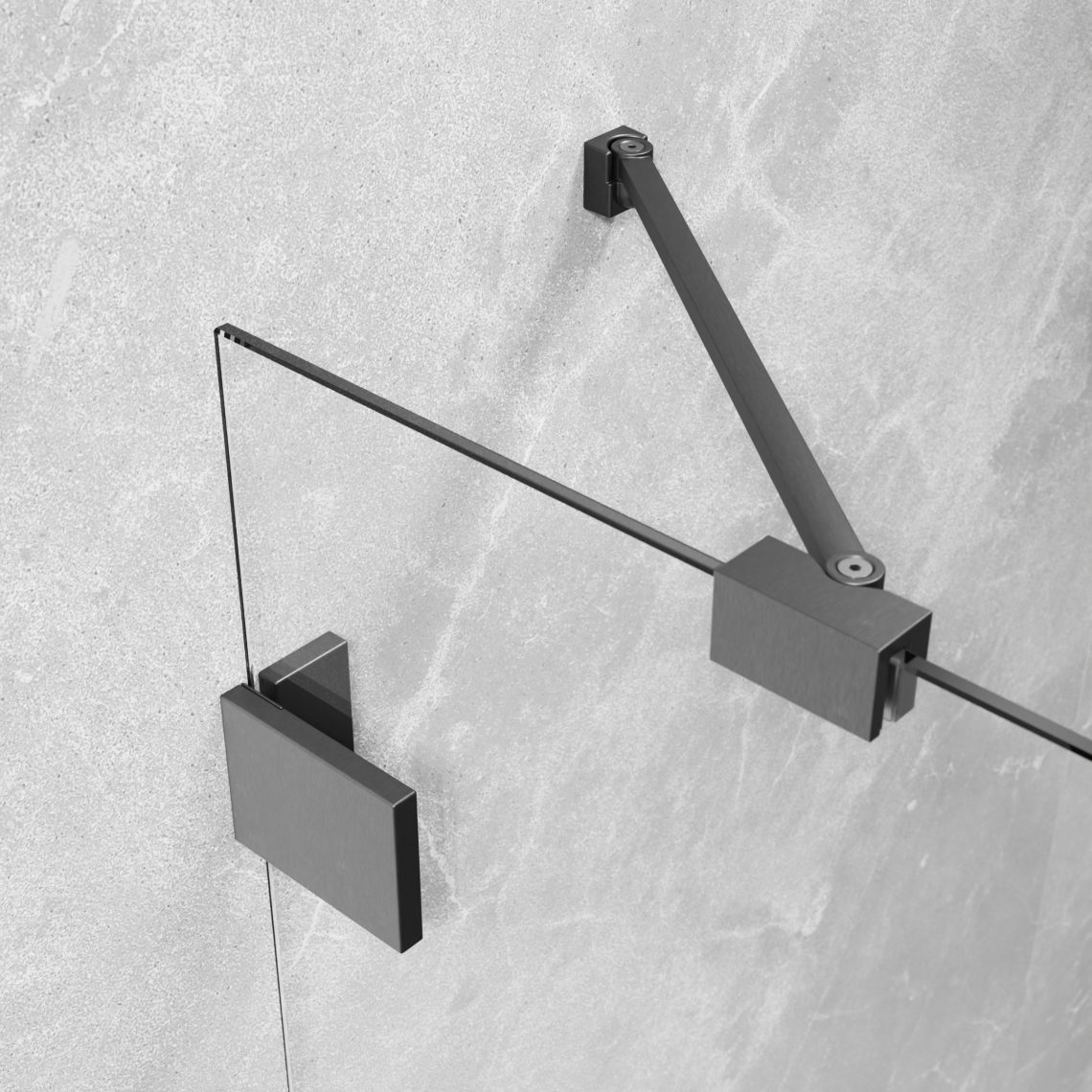 Двери в нишу для душа Essenza Pro 6 Brushed GunMetal DWJ — изображение 5