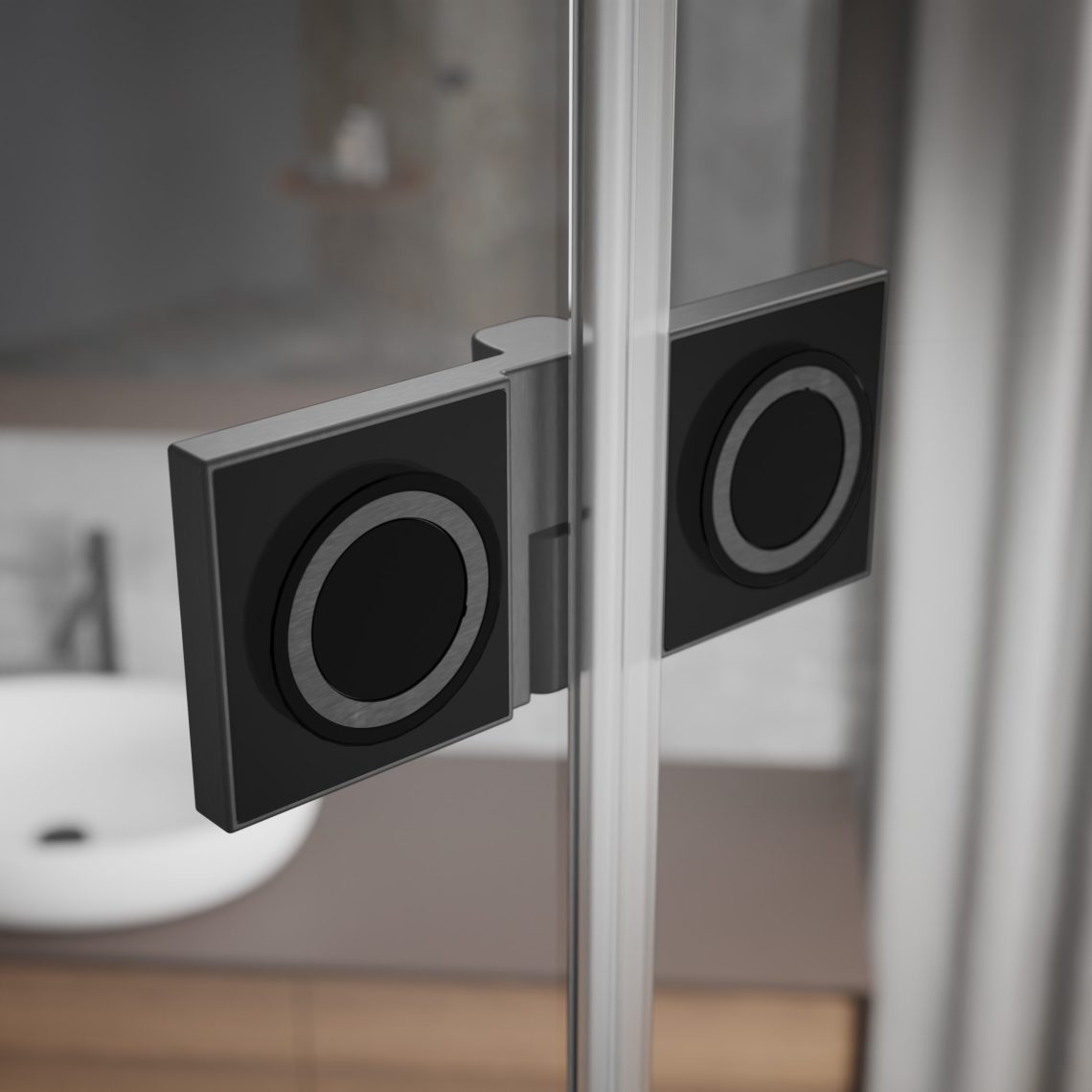 Двери в нишу для душа Essenza Pro 6 Brushed GunMetal DWJ — изображение 4