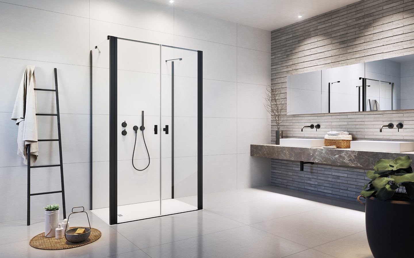 Душевая кабина Nes 6 Black DWD+2S